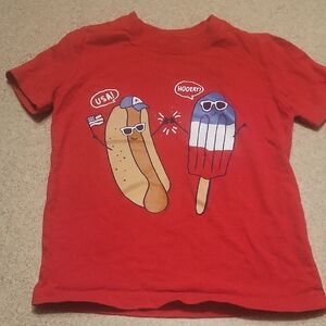 Carter's Red 4th of July Festive Short Sleeve Tee Size 2F